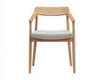 Silla de Comedor de madera clara 57x55x78 cm - gris claro y roble - asiento ergonómico