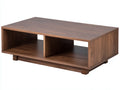 Mesa de Centro rectangular 120x60x35 cm - nogal - almacenamiento abierto para salón